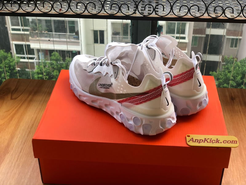 Undercover x Nike Epic React Element 87 Hyaline/Big red-white AQ1813-345 - Review